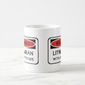 態度のリトアニア語 コーヒーマグカップ (中央)