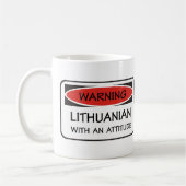 態度のリトアニア語 コーヒーマグカップ (左)
