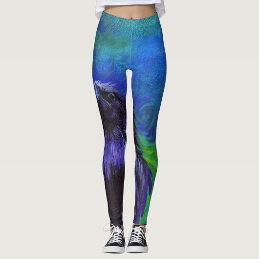 態度のレギンスを持つワタリガラス レギンス (正面)