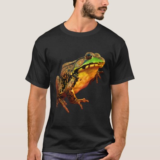 態度の大きいアメリカウシガエル Tシャツ (正面)
