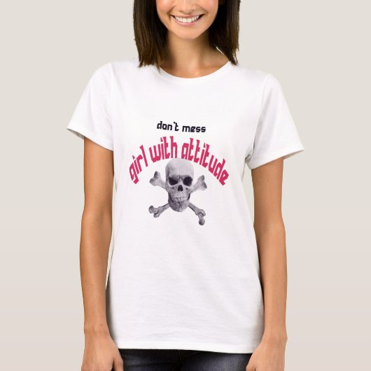 態度の悪い女の子 Tシャツ (正面)