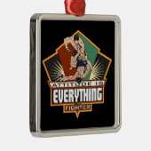 態度の戦闘機 メタルオーナメント (右)