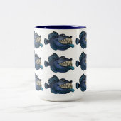 態度の"ロボット青い"魚 ツートーンマグカップ (中央)