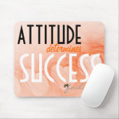 態度の…成功のオレンジハートの背景 マウスパッド (マウス)