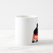 態度はすべてマグです コーヒーマグカップ (中央)