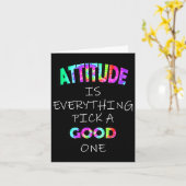 態度はすべて良いグラフィック引用文を選ぶ カード (黄色い花)