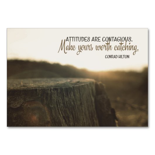 態度は伝染性です テーブルナンバー (正面)