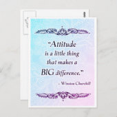 態度は小さなことだ – 前向き引用文の ポストカード (正面/裏面)