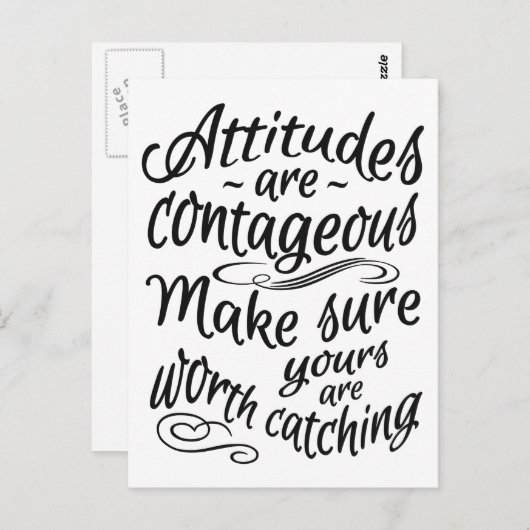 態度やる気を起こさせるはがき ポストカード (正面/裏面)