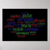 態度やる気を起こさせるを助長する前向き言葉 ポスター (正面)