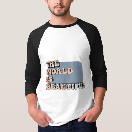 態度やる気を起こさせるを表す言葉を前向き吐く Tシャツ (正面)