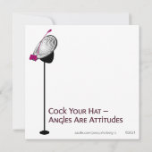 態度を持つ帽子招待状 招待状 (裏面)