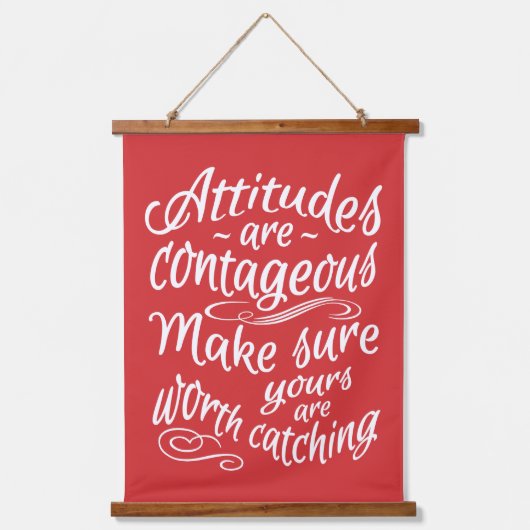 態度カスタムの色 吊り下げ型タペストリー (正面)