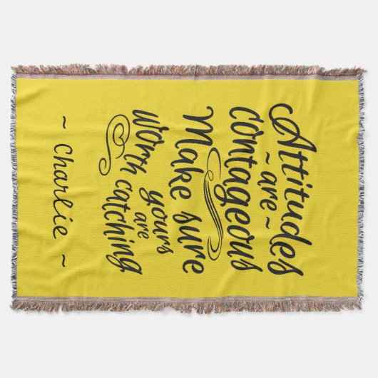 態度カスタムモノグラム&カラースローブランケット スローブランケット (正面)