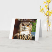 態度カード付きふくろう カード (黄色い花)