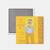 態度マンガの少女 マグネット (正面/裏面)