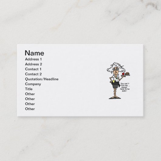 態度ユーモアでステラ 名刺 (正面)