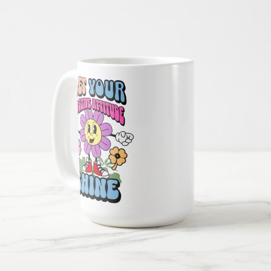 態度前向きやる気を起こさせる感動的 コーヒーマグカップ (正面左)