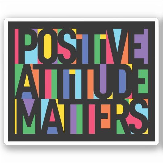 態度前向き問題 シール (正面)