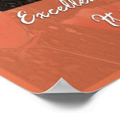 態度前向き言葉 – 卓越性 ポスター (角)