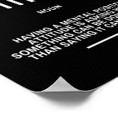 態度感動的を取る前向き引用文 ポスター (角)