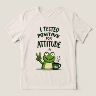 態度陽性反応のカワイイカエル コーヒーTシャツ トライブレンドＴシャツ
