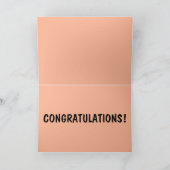 態度…感動的成功オレンジ色ハート カード (内部)