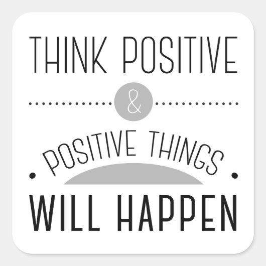 態度、成功、ゴール、ステッやる気を起こさせるカー スクエアシール (正面)