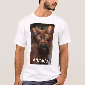 態度Tの猫 Tシャツ