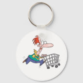 慌ただしい買い物客 キーホルダー (正面)