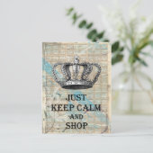 慌てずにヴィンテージ抽象アートデザインを購入 ポストカード (スタンド正面)