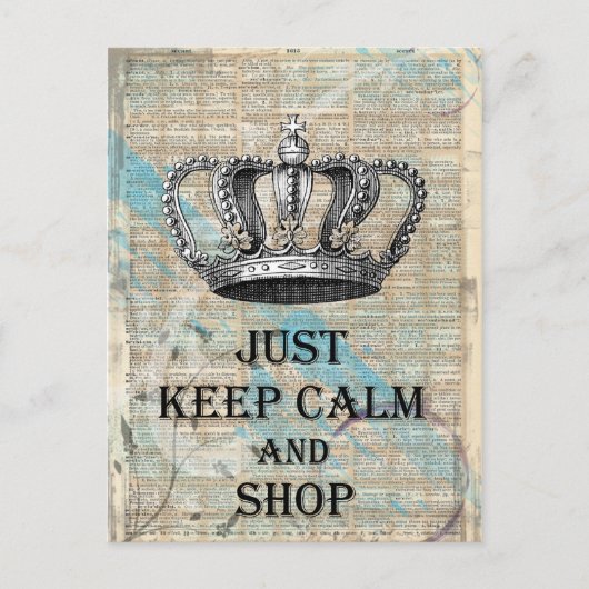 慌てずにヴィンテージ抽象アートデザインを購入 ポストカード (正面)