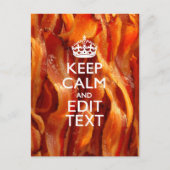 慌てずに、あなたのテキストをジュージュー焼いたベーコンに ポストカード (正面)