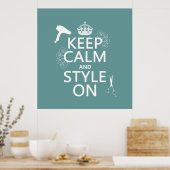 慌てずスタイルを貫け（背景色は自由に選択） ポスター (キッチン)