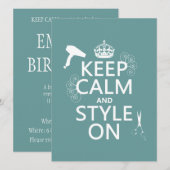 慌てずスタイルを貫け（背景色は自由に選択） 招待状 (正面/裏面)