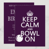 慌てずボウリングを楽しめ - すべての色 招待状 (正面/裏面)