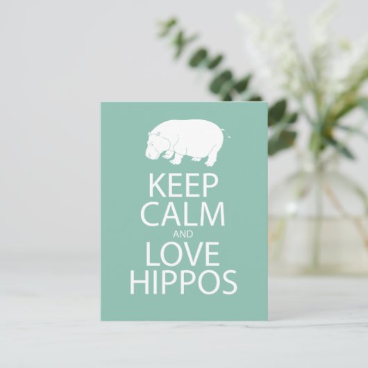 慌てず、ヒポポタマスを愛して ポストカード (スタンド正面)