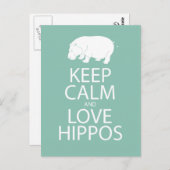 慌てず、ヒポポタマスを愛して ポストカード (正面/裏面)