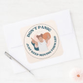 慌てないで前に進保みなさい！ スクエアシール (封筒)