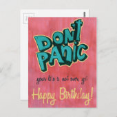 慌てるな！あなたの人生はまだ終わっていない…ハッピービ ポストカード (正面/裏面)