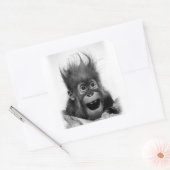 慌てるな!四角ステッカー スクエアシール (封筒)