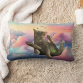 慎み深いエンジェルキャットピロー ランバークッション (ブランケット)