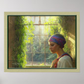 慎み深いユダヤ人の女性のバロアウィンドアートプリント ポスター (正面)
