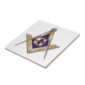 慎重で青い正方形及びコンパス タイル (側面)