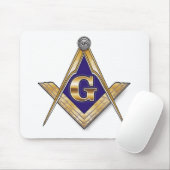 慎重で青い正方形及びコンパス マウスパッド (マウス)