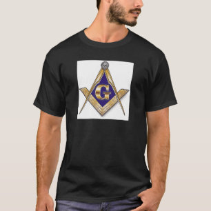 慎重で青い正方形及びコンパス Tシャツ