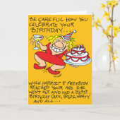 慎重な誕生日 カード (黄色い花)