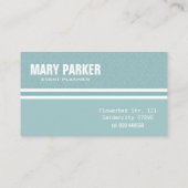 慎重な赤ちゃんブルーモダンフローラシンプルエレガント 名刺 (裏面)