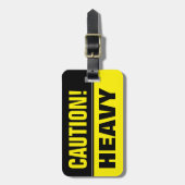 慎重な重量挙げ |トラベルおもしろいラゲッジタグ ラゲッジタグ (正面縦)