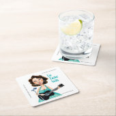 慎重にブレンドされた有名人の迅速な移動 スクエアペーパーコースター (インサイチュ)